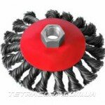 Щетка коническая (блюдце) 125мм для УШМ М14 (витая)