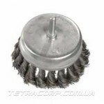 Щетка торцевая (чашка) 75мм для дрели (витая)