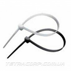 Стяжка кабельная 8х300мм100шт (черная/белая)