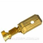 Коннектор плоский разрезной "папа" Dj6-6.3A (100шт)