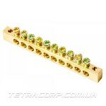 Шина нулевая 6х9мм 24/2 (24 групп, крепеж по краям)