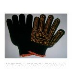 Перчатки ХБ с ПВХ точкой "Подкова"