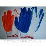 Перчатки нейлоновые с латексным покрытием