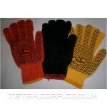 Перчатки синтетические с ПВХ точкой Украина