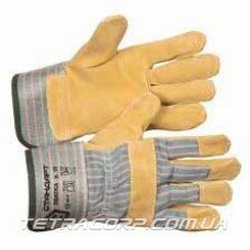 Перчатки спилковые комб. "ХВАТКА" Перчатки спилковые комб. "ХВАТКА"