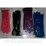 Перчатки женские нейлоновые с резинкой и ПВХ точкой