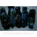 Перчатки шерстяные с рисунком зимние 