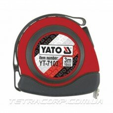 Рулетка YATO 16мм х 3м с магнитом (YT-7103)