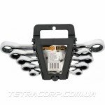 Набор накидных ключей с трещеткой TOYA 5шт (52880) Набор накидных ключей с трещеткой TOYA 5шт (52880)