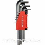 Шестигранники YATO 9шт 1,5-10мм CrV (YT-0500)